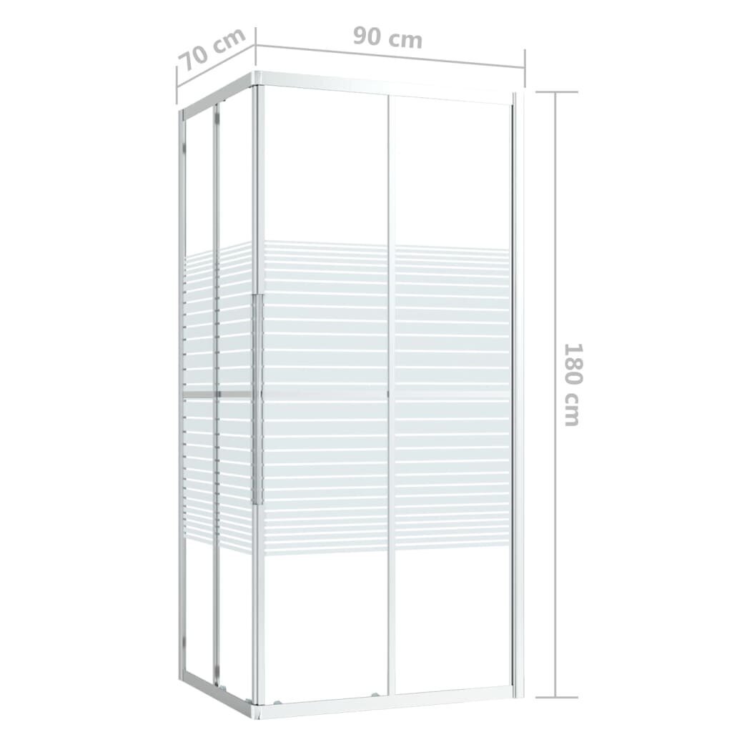 vidaXL Suihkukaappi ESG 90x70x180 cm hinta ja tiedot | Suihkukaapit ja suihkunurkat | hobbyhall.fi