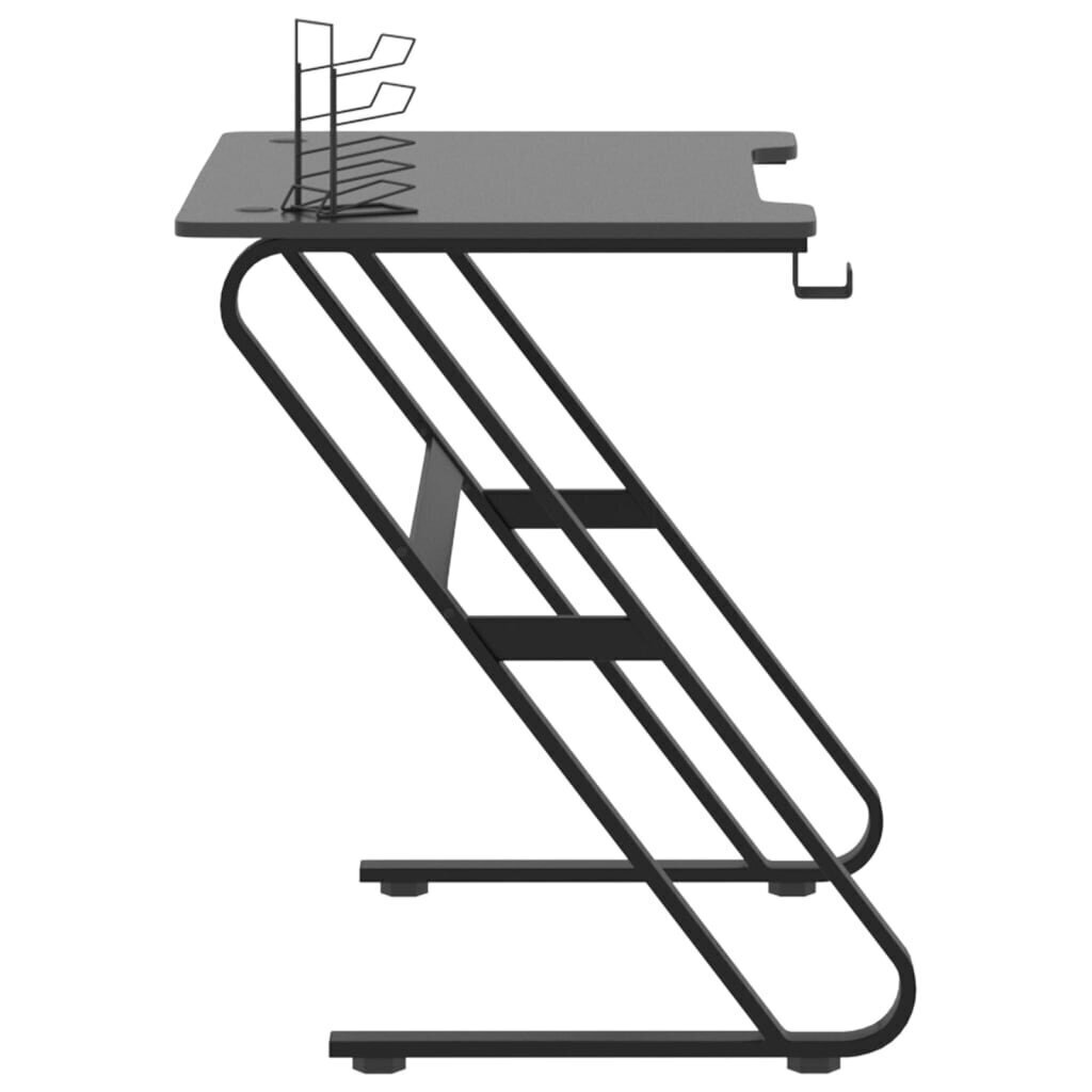 vidaXL Pelipöytä ZZ-muotoisilla jaloilla musta 90x60x75 cm hinta ja tiedot | Tietokonepöydät ja työpöydät | hobbyhall.fi