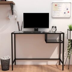 vidaXL Tietokonepöytä musta marmori 100x36x74 cm karkaistu lasi hinta ja tiedot | Tietokonepöydät ja työpöydät | hobbyhall.fi
