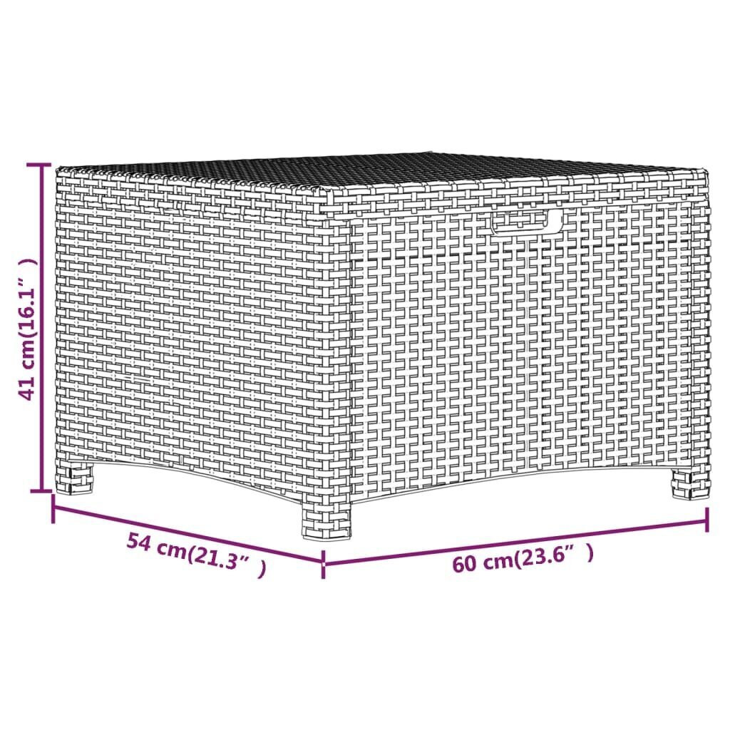 vidaXL Puutarhan säilytyslaatikko 60x54x41 cm PP rottinki ruskea hinta ja tiedot | Kompostorit ja jäteastiat | hobbyhall.fi