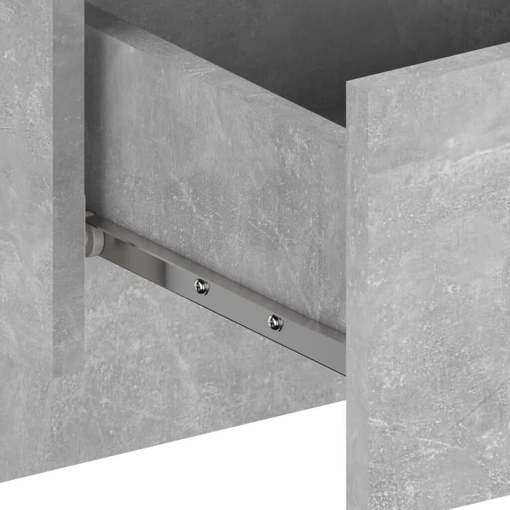 vidaXL Seinäkiinnitettävät yöpöydät 2 kpl betoninharmaa hinta ja tiedot | Yöpöydät | hobbyhall.fi