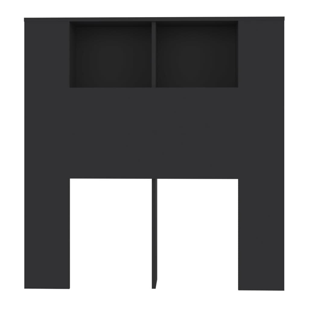 vidaXL Sängynpääty säilytystilalla musta 100x18,5x104,5 cm hinta ja tiedot | Sängyt | hobbyhall.fi
