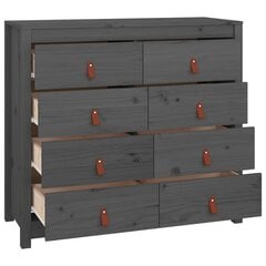 vidaXL Senkki harmaa 100x40x90 cm täysi mänty hinta ja tiedot | Olohuoneen kaapit ja lipastot | hobbyhall.fi