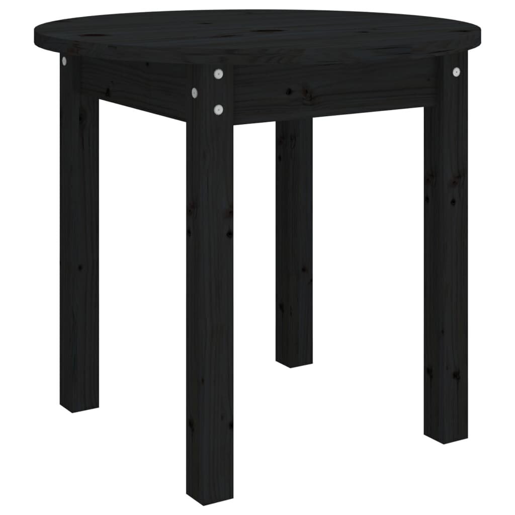 vidaXL Sohvapöytä musta Ø 45x40 cm täysi mänty hinta ja tiedot | Sohvapöydät | hobbyhall.fi