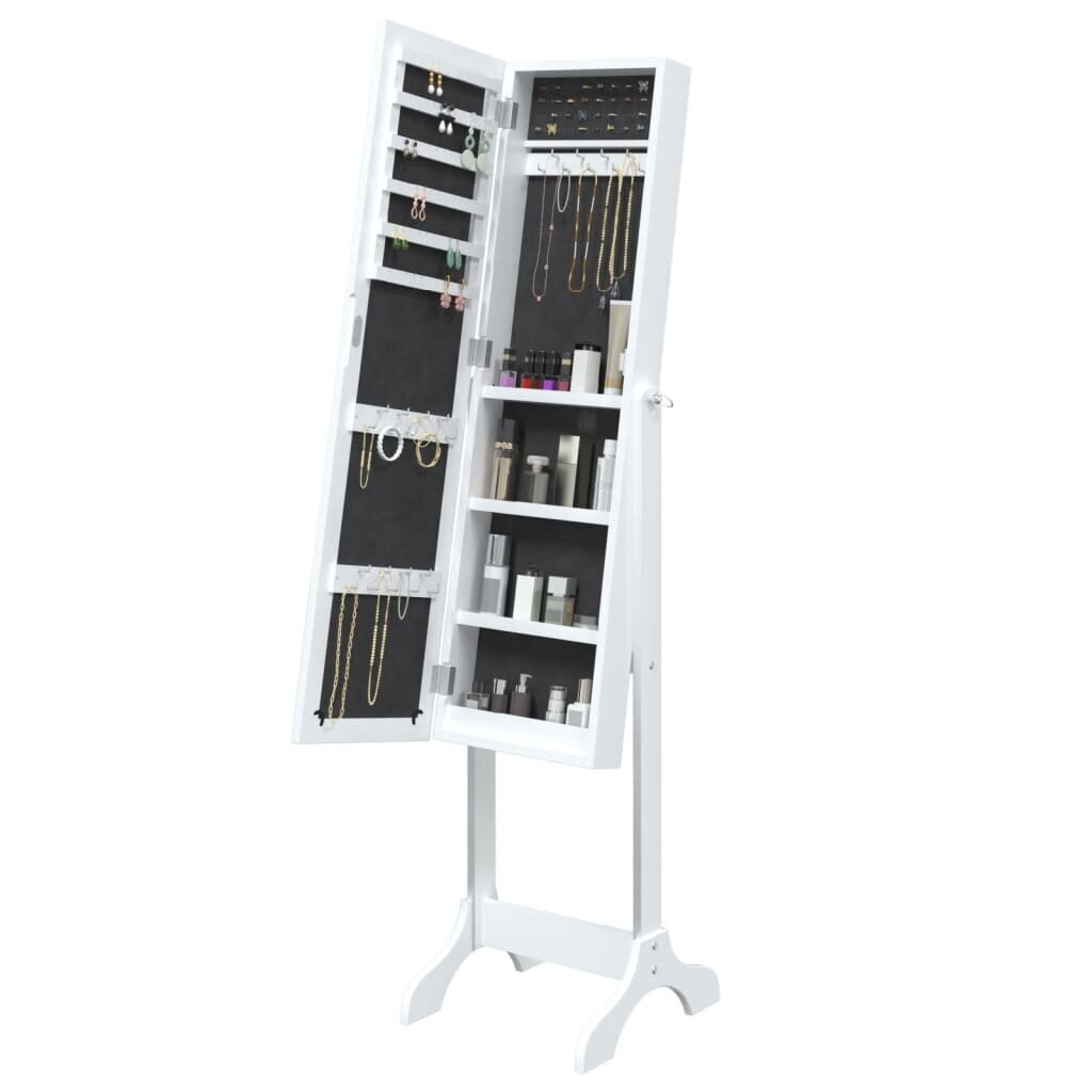 vidaXL Vapaasti seisova peili valkoinen 34x37x146 cm hinta ja tiedot | Peilit | hobbyhall.fi