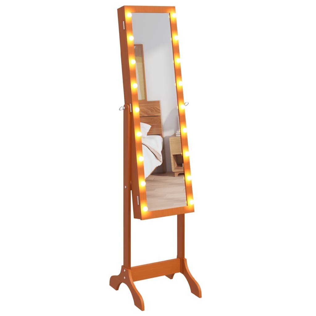 vidaXL Vapaasti seisova peili LED-valoilla 34x37x146 cm hinta ja tiedot | Peilit | hobbyhall.fi