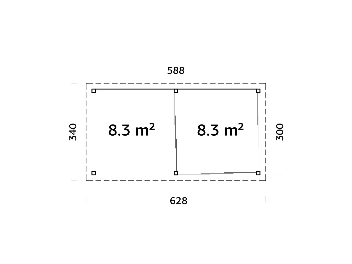 Kesähuone Lenna 16,6 m² SET406 liukuovilla hinta ja tiedot | Piharakennukset | hobbyhall.fi