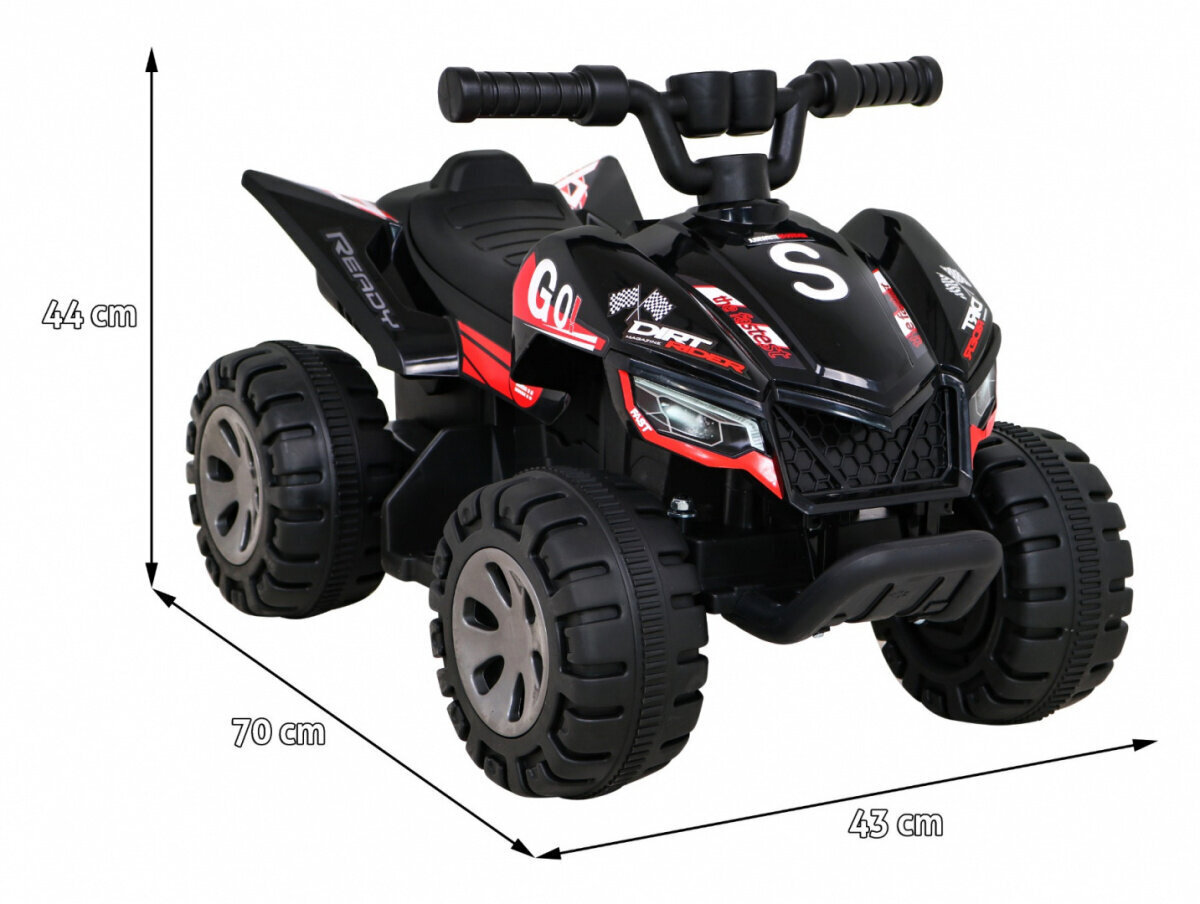 Quad the Fastest mönkijä lapsille, musta hinta ja tiedot | Lasten sähköautot | hobbyhall.fi