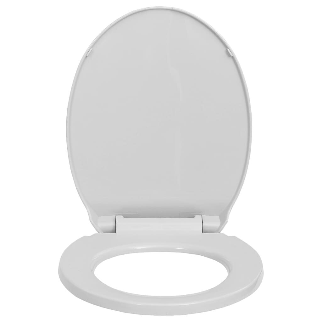 vidaXL WC-istuin pehmeästi sulkeutuva pikakiinnityksellä soikea hinta ja tiedot | WC-istuimen lisätarvikkeet | hobbyhall.fi