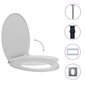 vidaXL WC-istuin pehmeästi sulkeutuva pikakiinnityksellä soikea hinta ja tiedot | WC-istuimen lisätarvikkeet | hobbyhall.fi