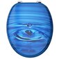vidaXL WC-istuin kannella MDF sininen vesipisarakuosi hinta ja tiedot | WC-istuimen lisätarvikkeet | hobbyhall.fi