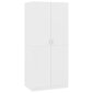vidaXL Vaatekaappi valkoinen 80x52x180 cm lastulevy hinta ja tiedot | Kaapit | hobbyhall.fi