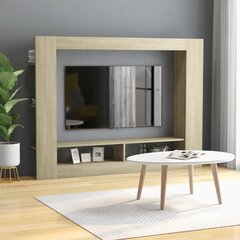 vidaXL TV-taso Sonoma-tammi 152x22x113 cm lastulevy hinta ja tiedot | TV-tasot | hobbyhall.fi