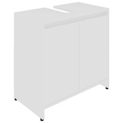 vidaXL Kylpyhuonekaappi valkoinen 60x33x61 cm lastulevy hinta ja tiedot | Kylpyhuonekaapit | hobbyhall.fi
