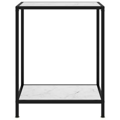 vidaXL Konsolipöytä valkoinen 60x35x75 cm karkaistu lasi hinta ja tiedot | Sivupöydät | hobbyhall.fi