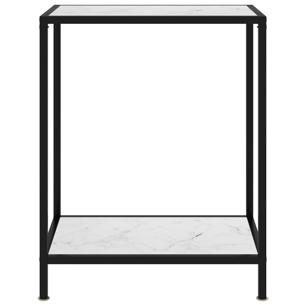 vidaXL Konsolipöytä valkoinen 60x35x75 cm karkaistu lasi hinta ja tiedot | Sivupöydät | hobbyhall.fi