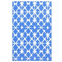 vidaXL Ulkomatto sinivalkoinen 120x180 cm PP hinta ja tiedot | Isot matot | hobbyhall.fi