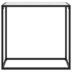 vidaXL Konsolipöytä valkoinen 80x35x75 cm karkaistu lasi hinta ja tiedot | Sohvapöydät | hobbyhall.fi