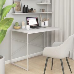 vidaXL Tietokonepöytä valkoinen 110x60x70 cm lastulevy hinta ja tiedot | Tietokonepöydät ja työpöydät | hobbyhall.fi