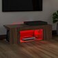 vidaXL TV-taso LED-valoilla ruskea tammi 90x39x30 cm hinta ja tiedot | TV-tasot | hobbyhall.fi