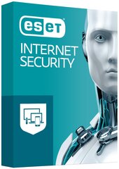 ESET Internet Security 13, 1 tietokone Uusi käyttöoikeus 12 kuukautta tai lisenssin uusiminen 18 kuukautta hinta ja tiedot | Virustorjunta | hobbyhall.fi