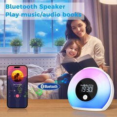 Kevyt Bluetooth herätyskello Uplayteck, SG1, RGB, valkoinen hinta ja tiedot | Kelloradiot ja herätyskellot | hobbyhall.fi