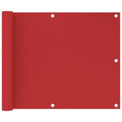 vidaXL Parvekkeen suoja punainen 75x600 cm HDPE hinta ja tiedot | Aurinkovarjot ja markiisit | hobbyhall.fi