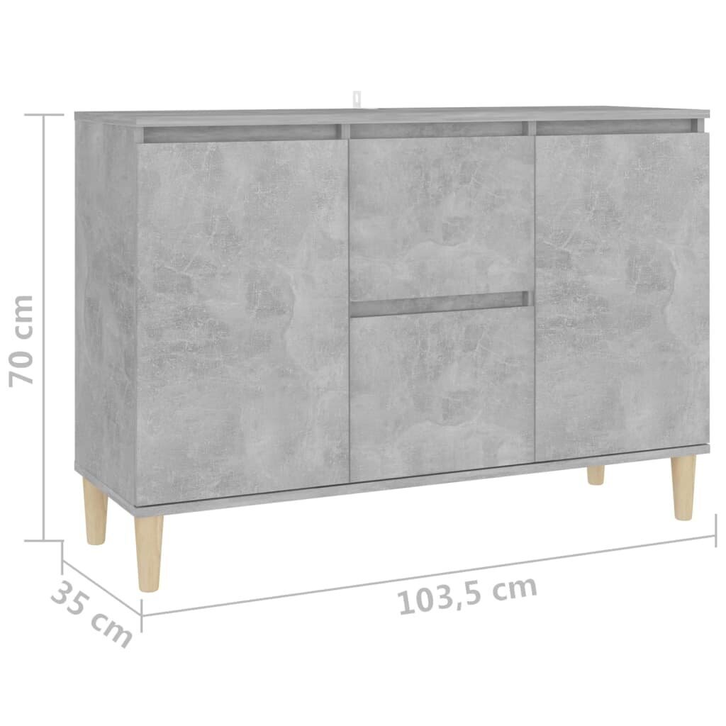 vidaXL Senkki betoninharmaa 103,5x35x70 cm lastulevy hinta ja tiedot | Olohuoneen kaapit ja lipastot | hobbyhall.fi