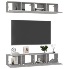 vidaXL TV-tasot 4 kpl betoninharmaa 80x30x30 cm lastulevy hinta ja tiedot | TV-tasot | hobbyhall.fi