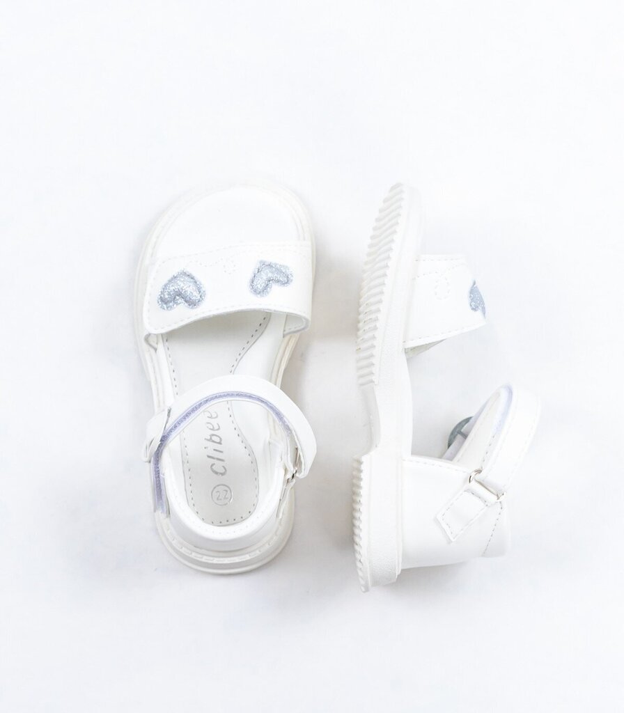 CLIBEE lasten sandaalit 441104 01, valkoinen/hopea 441104*01-027 hinta ja tiedot | Lasten sandaalit | hobbyhall.fi