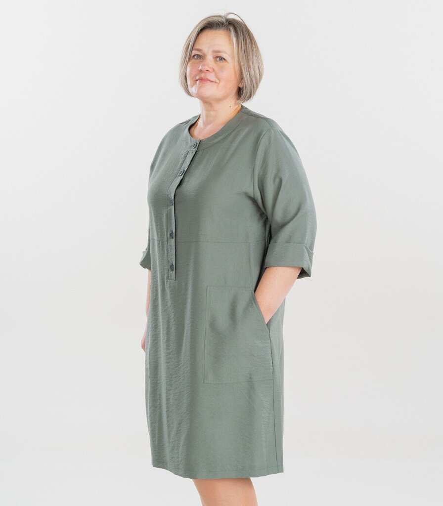 Hansmark naisten mekko Pandora 68115*01, oliivi 4741653093181 hinta ja tiedot | Mekot | hobbyhall.fi