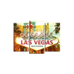 Kolmiosainen taulu Las Vegas hinta ja tiedot | Taulut | hobbyhall.fi