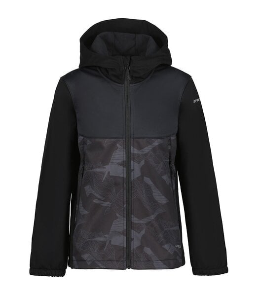 Icepeak lasten softshell-takki Kingwood 51895-5*990, musta/harmaa 6438568103958