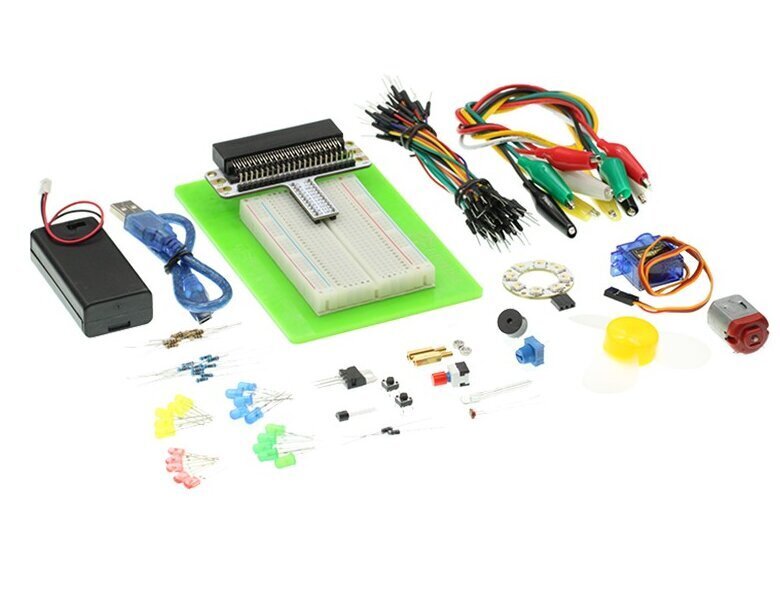 Avoimen lähdekoodin elektroniikka ElecFreaks Micro:bit Starter Kit ilman Micro:bit-mikro-ohjainta hinta ja tiedot | Mikrokontrollerit | hobbyhall.fi