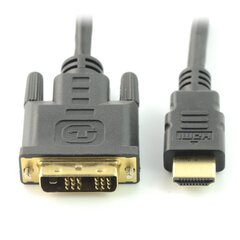 HDMI-kaapeli - DVI-D, 1,5 m, harmaa hinta ja tiedot | Kaapelit ja adapterit | hobbyhall.fi