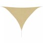 vidaXL Aurinkopurje Oxford-kangas kolmio 3,6x3,6x3,6 m Beige hinta ja tiedot | Aurinkovarjot ja markiisit | hobbyhall.fi