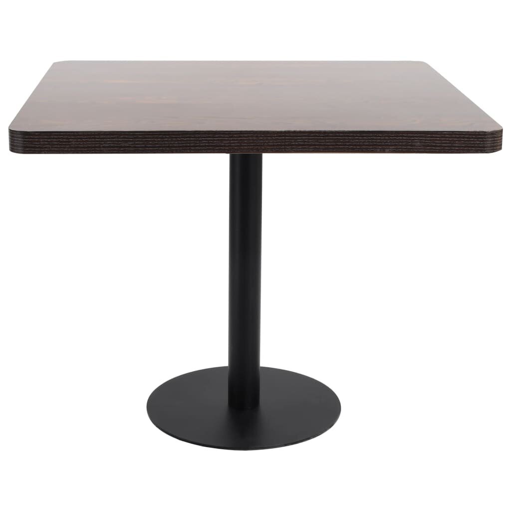 vidaXL Bistropöytä tummanruskea 80x80 cm MDF hinta ja tiedot | Ruokapöydät | hobbyhall.fi