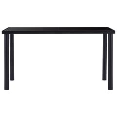 vidaXL Ruokapöytä musta 140x70x75 cm karkaistu lasi hinta ja tiedot | Ruokapöydät | hobbyhall.fi