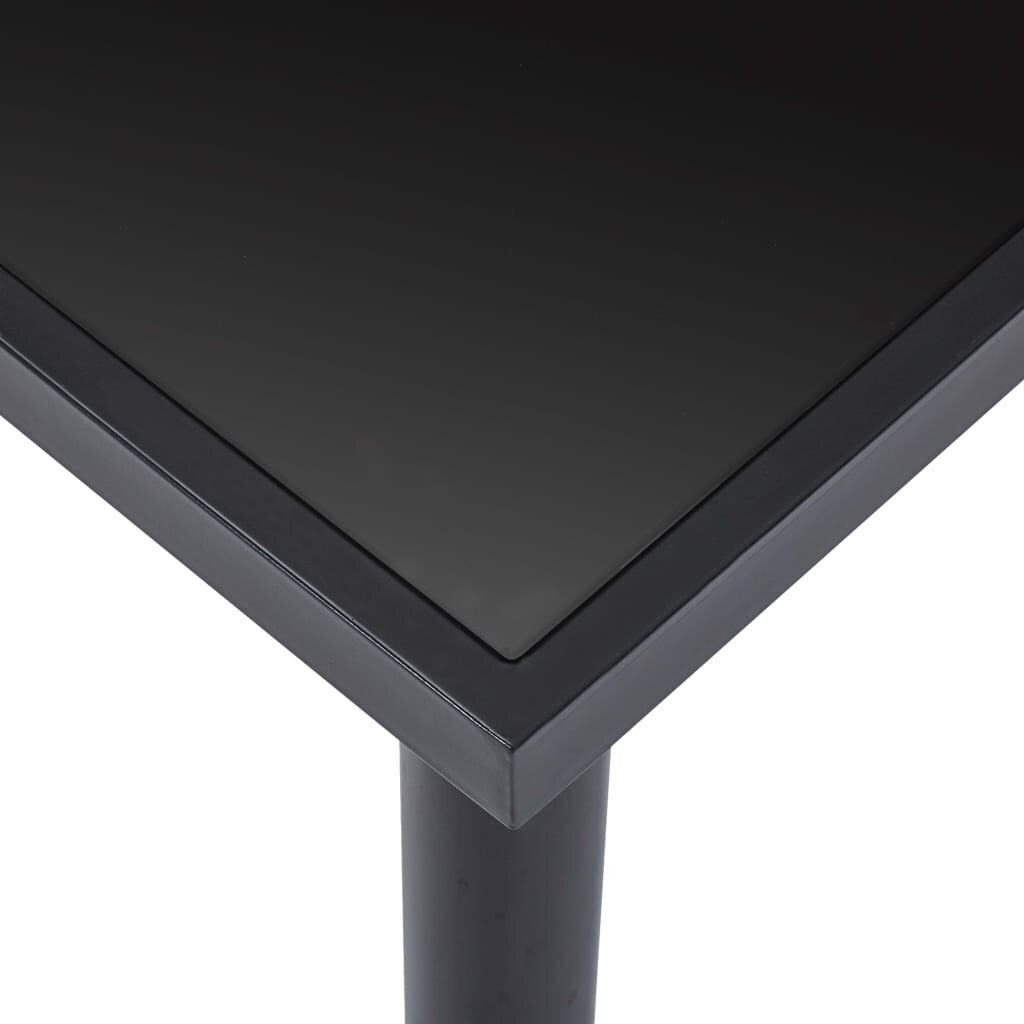 vidaXL Ruokapöytä musta 140x70x75 cm karkaistu lasi hinta ja tiedot | Ruokapöydät | hobbyhall.fi