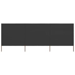 vidaXL Tuulensuojakangas 3 paneelilla 400x80 cm antrasiitti hinta ja tiedot | Aurinkovarjot ja markiisit | hobbyhall.fi