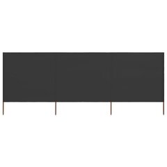 vidaXL Tuulensuojakangas 3 paneelilla 400x80 cm antrasiitti hinta ja tiedot | Aurinkovarjot ja markiisit | hobbyhall.fi