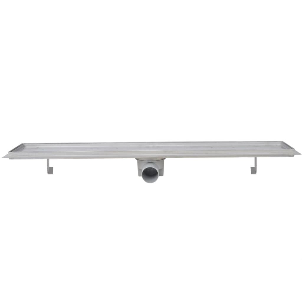 vidaXL Lineaarinen suihkukaivo 2 kpl 830x140 mm ruostumaton teräs hinta ja tiedot | Lattiakaivot | hobbyhall.fi