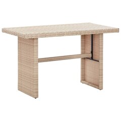 vidaXL Puutarhapöytä harmaa 110x60x67 cm polyrottinki hinta ja tiedot | Puutarhapöydät | hobbyhall.fi