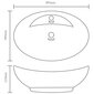 vidaXL Ylellinen pesuallas ovaali matta pinkki 58,5x39 cm keraami hinta ja tiedot | Pesualtaat | hobbyhall.fi