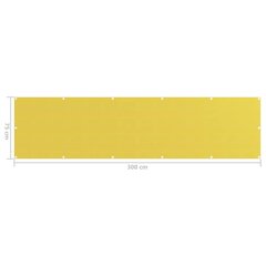 vidaXL Parvekkeen suoja keltainen 75x300 cm HDPE hinta ja tiedot | Aurinkovarjot ja markiisit | hobbyhall.fi