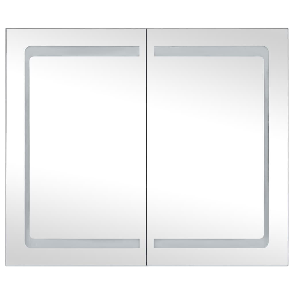 vidaXL LED kylpyhuoneen peilikaappi 80x12,2x68 cm hinta ja tiedot | Kylpyhuonekaapit | hobbyhall.fi