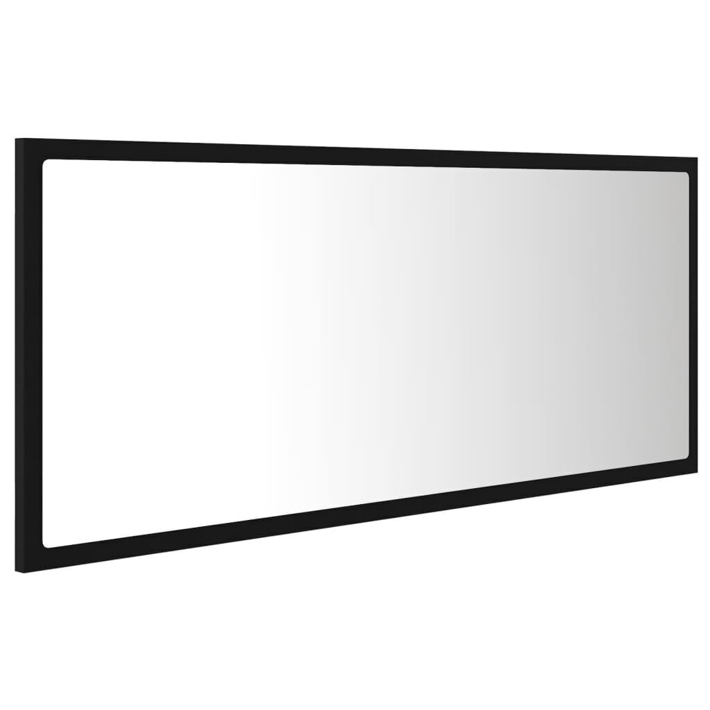 vidaXL LED-kylpyhuonepeili musta 100x8,5x37 cm akryyli hinta ja tiedot | Kylpyhuonepeilit | hobbyhall.fi