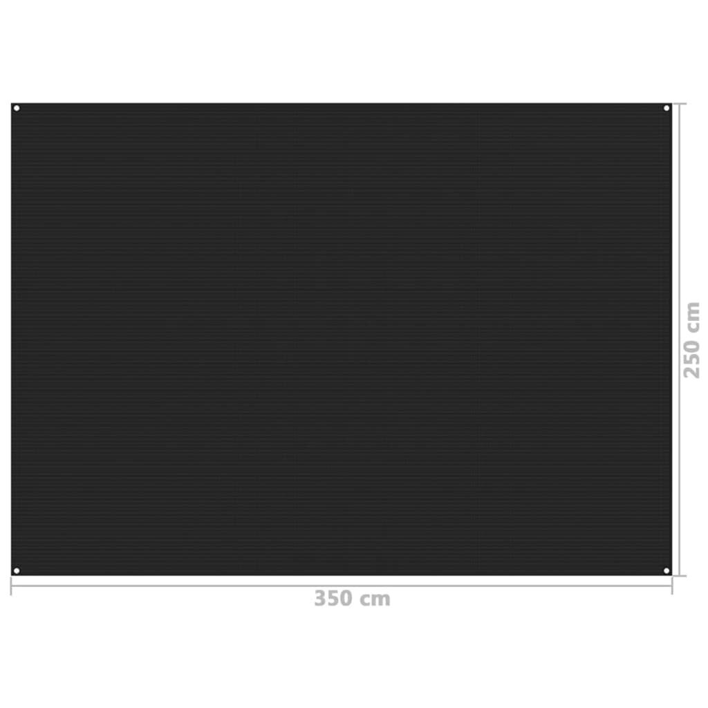 vidaXL Telttamatto 250x350 cm musta hinta ja tiedot | Retkeilyalustat, piknikhuovat | hobbyhall.fi