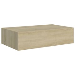 vidaXL Seinälaatikkohylly tammi 40x23,5x10 cm MDF hinta ja tiedot | Hyllyt | hobbyhall.fi