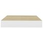 vidaXL Kelluvat seinähyllyt 2 kpl tammi ja valkoinen 23x23,5x3,8cm MDF hinta ja tiedot | Hyllyt | hobbyhall.fi